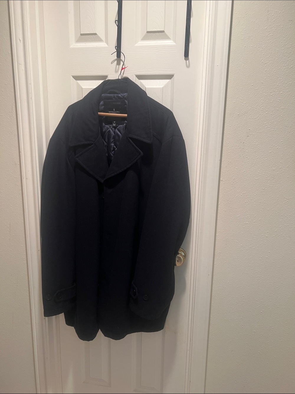 London Fog Black Pea Coat